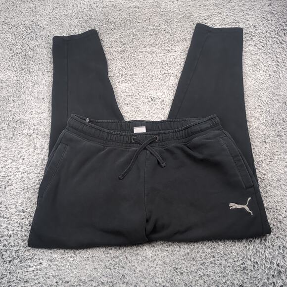 Puma Pants Men Extra Large Black Jogger Sweatpants Athleisure Normcore Straight - Picture 1 of 9